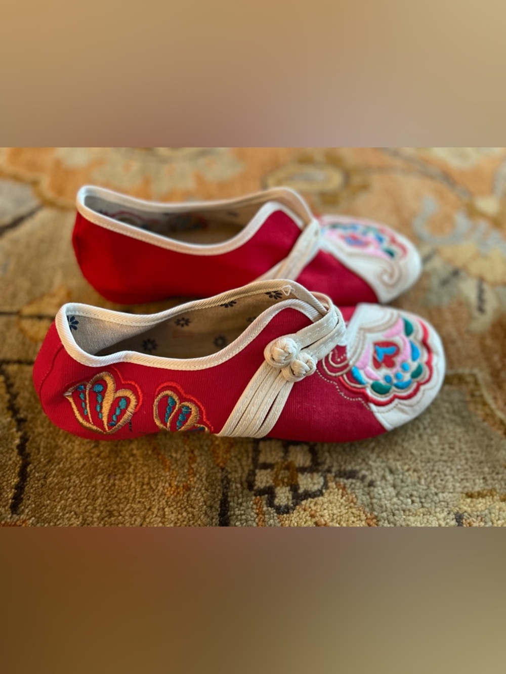 Red Embroidered Women's Slip-On Flats - Brand - Picture 6 of 6